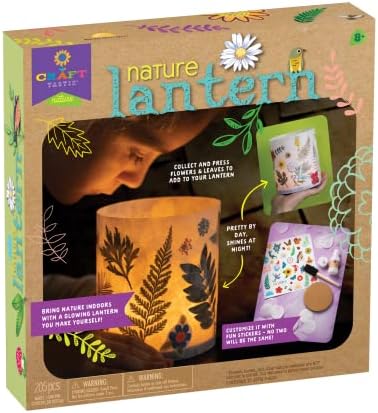 Craft-Tastic Nature Lantern - Nature DIY Craft Kit - Outdoor Crafting Fun - Bring Nature Inside - Comes with Material to Make Lantern with Tea Light - Ages 8+ by Craft-tastic