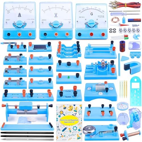 Physics Labs Basic Electricity Discovery Circuit and Magnetism Experiment kit for High School Students, STEM Kits for Learning Starter Electromagnetism Elementary Electronics by Matifaner