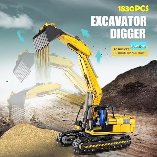 Mould King 13112 RC Excavator Building Set, Remote Control Truck Model Kit - Image 2