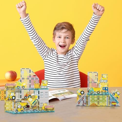 PicassoTiles Magnetic Tile Idea Book, 300 Builds Illustrated Guide, Ages 3+ - Image 2