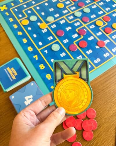 SimplyFun Math Medalist - Educational Board Game - Multiplication and Addition for Ages 8 and up, 2 to 4 Players - Image 6