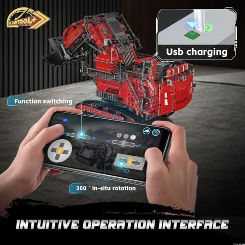 Mould King 17071 RC Excavator Building Set for Adults, 4767 Pieces Truck Construction Vehicle Model, APP Remote Control Truck with Engines, STEM Engineering Toys - Image 4