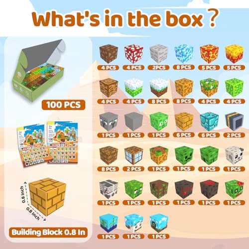 Magnetic Blocks, 100PCS Toys Building Cube Birthday Gifts for Kids - Image 2
