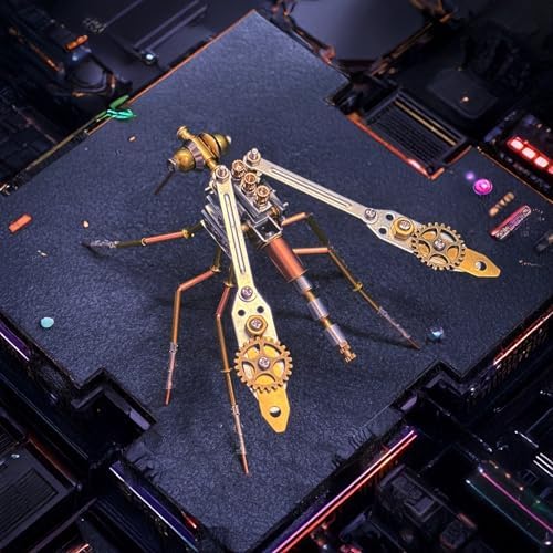 3D Metal Model Kits for Adult - Mechanical Mosquito-Building DIY Projects Insect Bug Hobby Kit Arts and Crafts Sets-Father's Day & Birthday Gift Ideas(Mechanical Mosquito Y) - Image 7