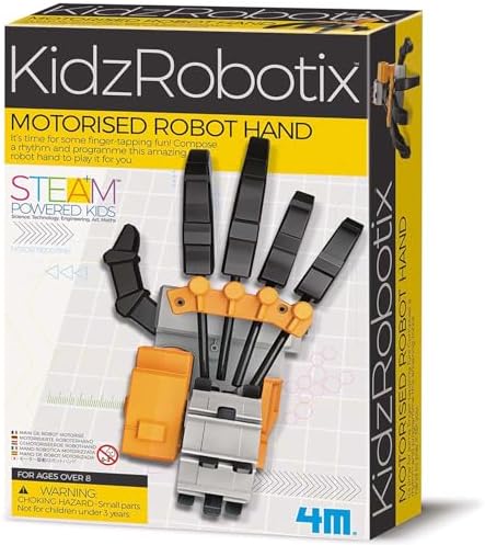 4M KidzRobotix Motorized Robot Hand DIY Science Kit & Mechanical STEM Toy by 4M