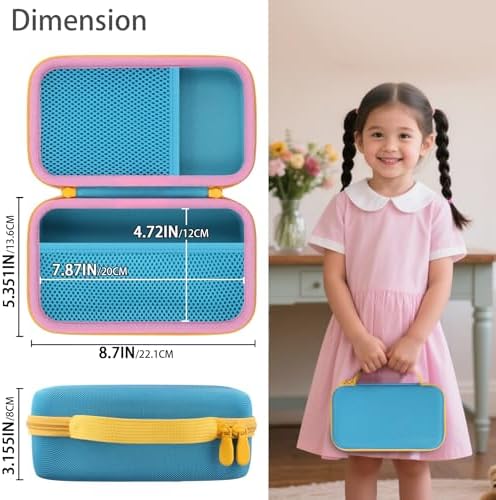 co2CREA Storage Case for 3D Printing Pen Set, Blue Case + Yellow Zipper - Image 6