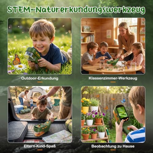 CIMELR Bug Catcher for Kids with 500X Microscope, 2.4" Screen STEM Toy Gift - Image 4