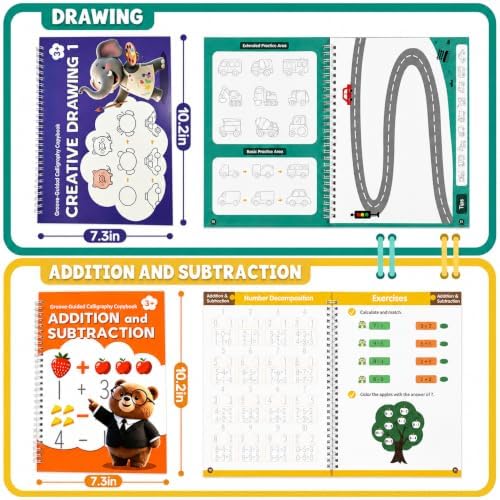 Magic Grooved Writing Practice for Kids 3-5, Large Letters grooved - Image 3
