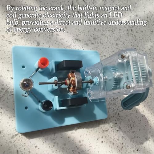 3PCS Hand Crank Generator Science Kit, DIY Physics Experiment Set with LED - Image 3