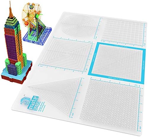3Dmate Base - Transparent 3D Pen Mat 18 x 12 Inches with Fuse and Join Area - Flexible Two-Sided Heat-Resistant Silicone - 3D Pen Accessories Compatible with Stencils - STEM Activity for Kids, Adults by 3Dmate