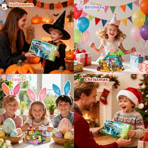 Magnetic Blocks, 150PCS Toys Building Cube Birthday Gifts for Kids - Image 7