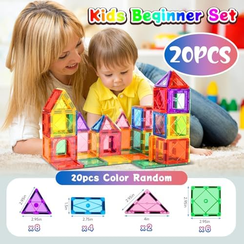 Magnetic Tiles Building Blocks for 3 4 5 6 7 8+ Years Old Boys Girls - Image 5