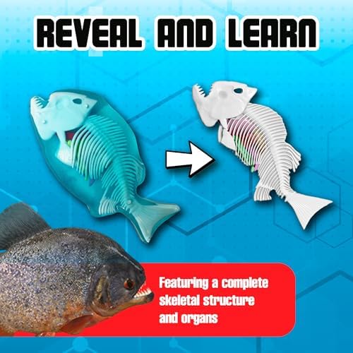 Top Secret Toys Dissect-It Mini Labs Piranha Lab Dissection Kit for Kids, Realistic Synthetic Kids Science Kit - On, Biology and Animal Anatomy, STEM Toy, Ages 6+ - Image 4