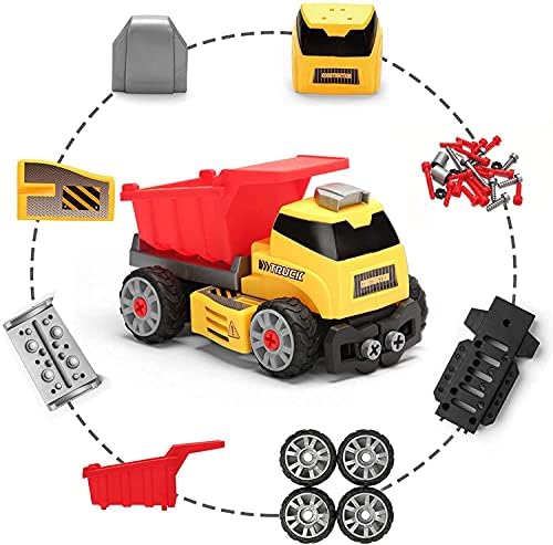 Mobius 7-in-1 Take-Apart Construction Truck Set with Drill, Ages 3+ - Image 6