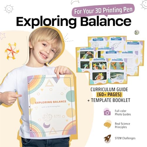 Balancing Bird & 4-in-1 Space Mobile STEM Kit for 3D Pens, 2 Physics Projects for Kids Ages 8–12, 60+ Page Guide and Experiment Components, 3D Pen Required - Image 2