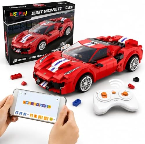WISEPLAY Building Blocks RC Car Building Kit for Boys & Girls 8-12, STEM Remote Control Car Building Kit Gift by AsEinsteinsaidPlayisthehighestformofresearchBuildPlayGrow
