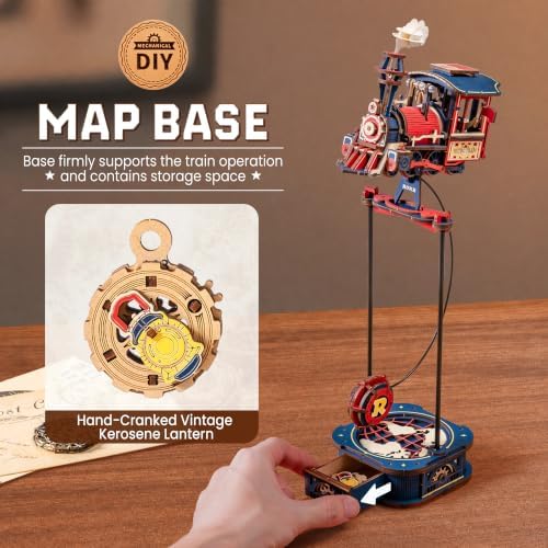 ROKR 3D Wooden Puzzle Power Express Gravity Swing Toys Wooden Model Kits DIY Dynamic Balance Home Decor（MCD07） - Image 6
