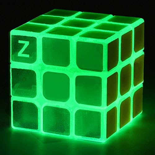3x3 Fluorescent Speed Cube Glow in Dark Magic Speed Cube 3-D Brain Teasers IQ Puzzles for Kids and Adults (Green Fluorescent) - Image 2