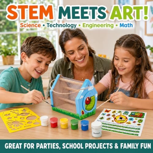 Works of Ahhh... Bug Habitat Wood Craft Kit - Paint Set, STEM Activity - Ages 4+ - Image 6
