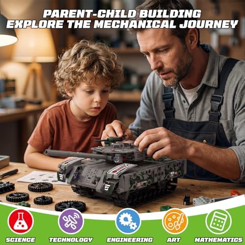 Robot Building Kit with Remote Control STEM Gift for Boys Age 6-14 | Birthday Gift for Boys Girls Ages 6-14 | 389PCS 5-in-1 Robot | APP + Remote | Engineering kit | Rechargeable |Educational - Image 2