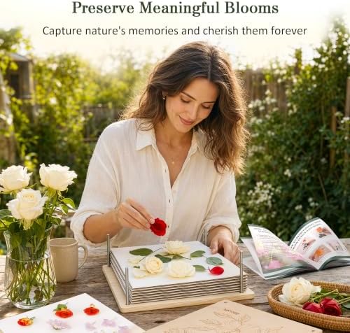 Aboofx Wooden Flower Pressing Kit, 11x11 Inch 10 Layers for Pressed Flowers - Image 3