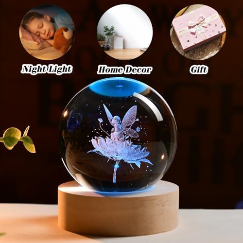 Fairy Gifts for Girls 3D Fairy Crystal Ball Birthday Gifts for Girl - Image 2