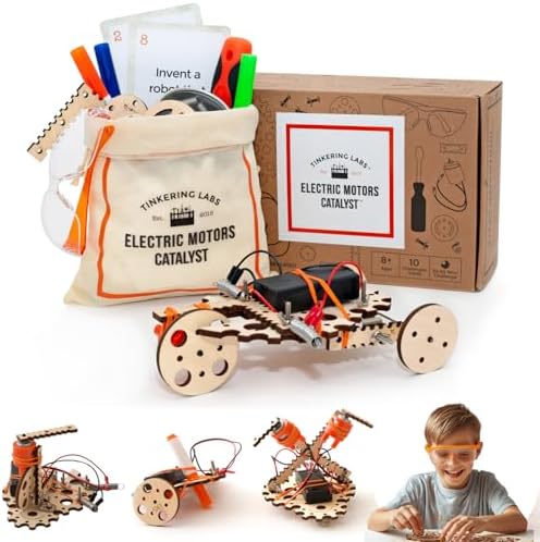 Tinkering Labs STEM Kits for Kids Age 8-10 | Inventors Kids Science Kit, Robot Building, and Engineering with Electricity Circuits | Coolest DIY Toys and Best Birthday Gifts for 10 Year Old Boy Girl by TinkeringLabs
