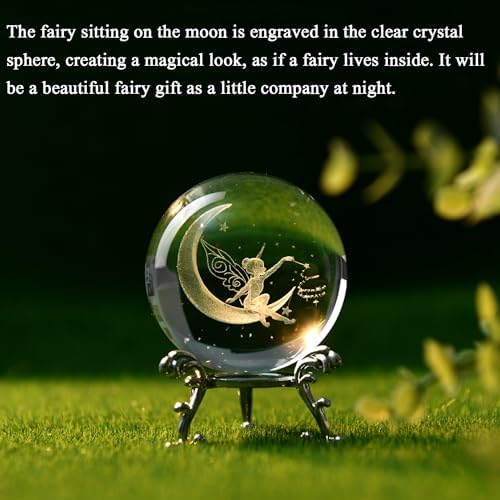 IFOLAINA 3D Fairy Crystal Ball Fairy Sphere Gifts for Girl Her - Image 3