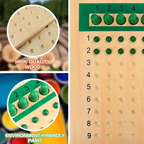 YHZAN Montessori Math Board Learning Multiplication & Division STEM Wooden Educational Toy Manipulative for Homeschooling Classroom Activity - Image 6