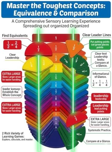 Extra Large Magnetic Fraction Educational Puzzle, Math Manipulatives - Image 6
