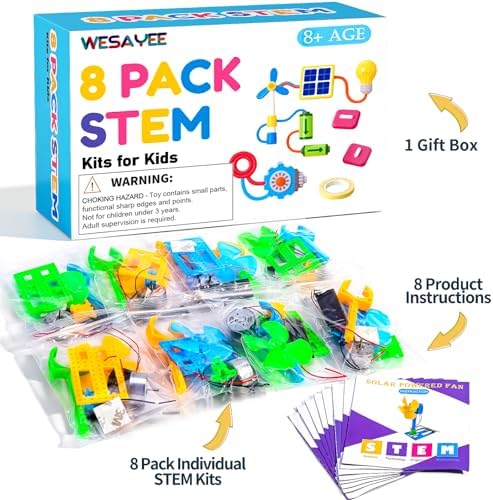 STEM Kits for Kids Science STEM Toys, 8 Bulk Solar Powered Crafts Boys Girl - Image 2
