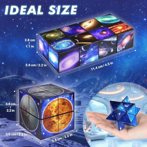 Euclidean Cube Fidget Toys for Kids 2 in 1 Star Cube Magic Cube Puzzle Toys - Image 6
