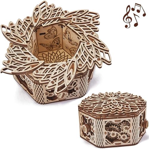 Wood Trick Mystery Flower 3D Wooden Puzzles for Adults to Build by WoodTrick