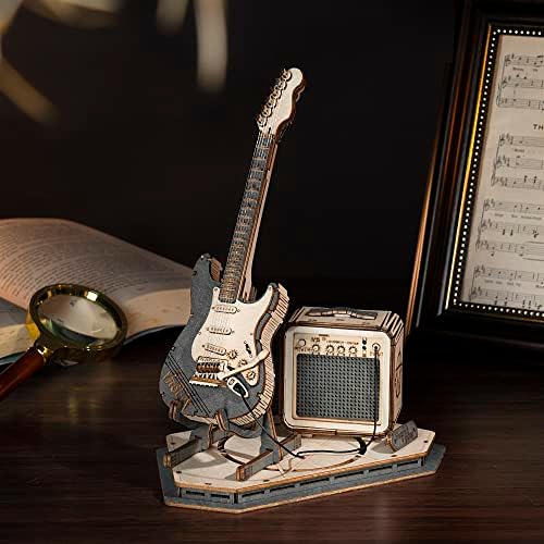 ROBOTIME 3D Puzzle for Kids Wooden Craft Kits DIY Model Guitar Kit to Build Brain Teaser Puzzle Toy Creative Gift for Teens & Adults - Image 2