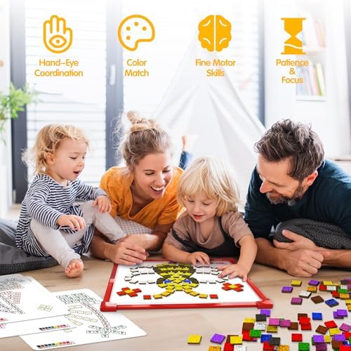 GLEEHAPY Learning Educational STEM Toy, Mosaic Magnetic Puzzle - Image 6