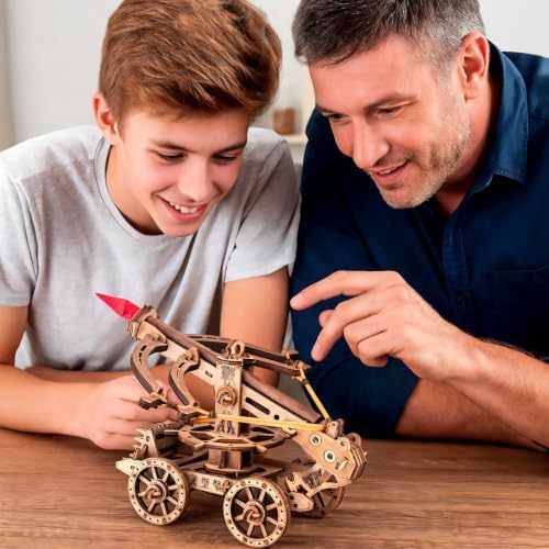3D Wooden Puzzles for Adults, DIY Ballista Mechanical Wooden Assembly Kit - Image 6