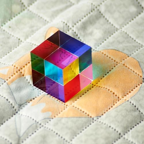 CMY Color Cube, 60mm Acrylic Prism, Physics Toy & Desktop Decor - Image 4