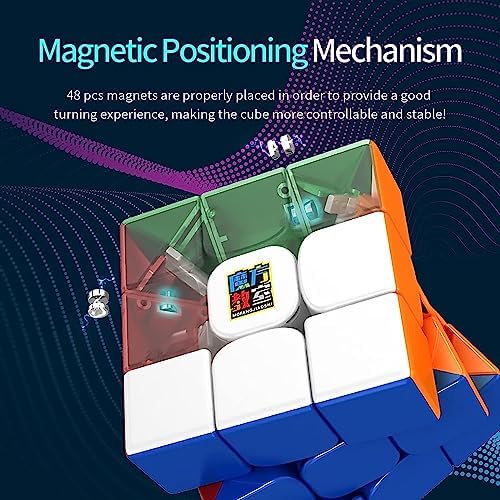 Moyu RS3M 2021 Maglev Magnetic Cube, Professional 3x3 Stickerless Upgraded Version of Moyu RS3M 2020 (RS3 M 2021 MagLev Pro Version) Budget Cube, MFJS 3x3 - Image 3