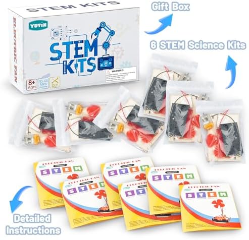 6 STEM Science Kits for Kids Age 8-12, Classroom Electric Fan Circuit Kit - Image 4