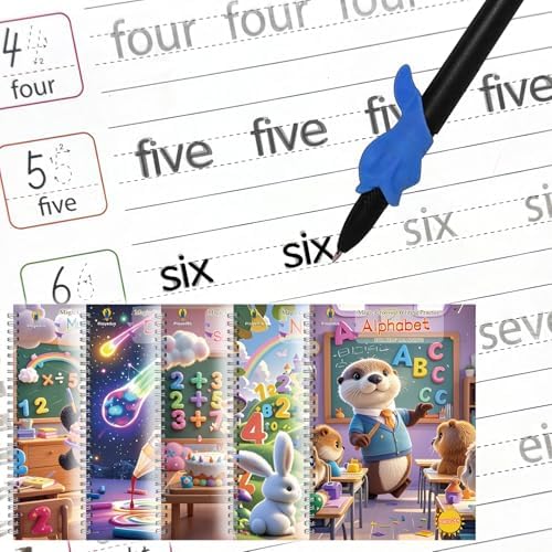 Magic Grooved Writing Practice for Kids - English, Big, 5 PCS by KILOGOGRAPH
