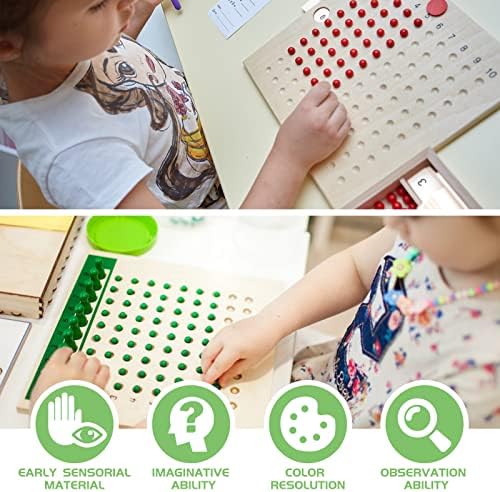 YHZAN Montessori Math Board Learning Multiplication & Division STEM Wooden Educational Toy Manipulative for Homeschooling Classroom Activity - Image 5
