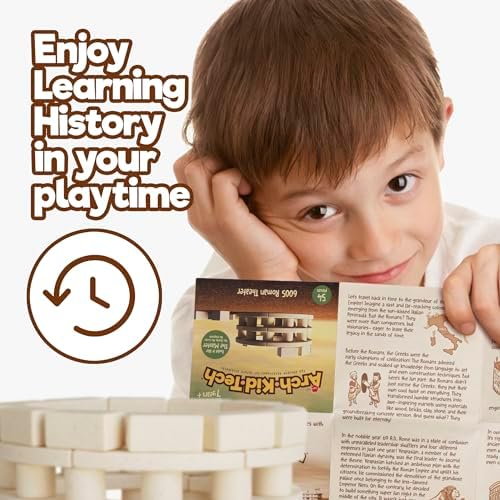 Taksa Toys Arch-Kid-Tech Roman Theater STEM Building Blocks Kit - 54-Piece Premium Educational Set for Kids Ages 7-10+ Years - Indoor Architectural Construction Games - Montessori Learning Toys - Image 4