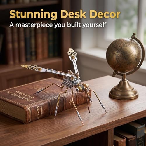 3D Metal Model Kits for Adult - Mechanical Mosquito-Building DIY Projects Insect Bug Hobby Kit Arts and Crafts Sets-Father's Day & Birthday Gift Ideas(Mechanical Mosquito Y) - Image 6