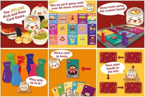 Sushi Go Party! - The Deluxe Pick & Pass Card Game by Gamewright, Multicolored - Image 5