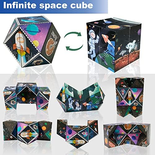 3D Flips Magic Cube Set, 3 Pack Infinity Cube Fidget Toys, Transforms Puzzle Cubes for Stress Anxiety Relief and Kill Time, Nice Gifts for Kids and Adults - Image 2