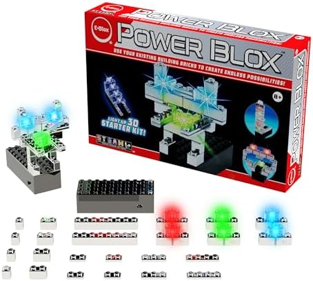 E-Blox Power Blox Builder - Starter Kit 3D LED Light-Up Building Blocks Toys Set for Kids Ages 8+ - Image 3