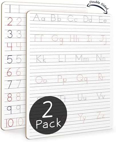 Scribbledo 2 Pack Alphabet Tracing Board, Dry Erase Lapboard Ages 3 to 5 by Scribbledo