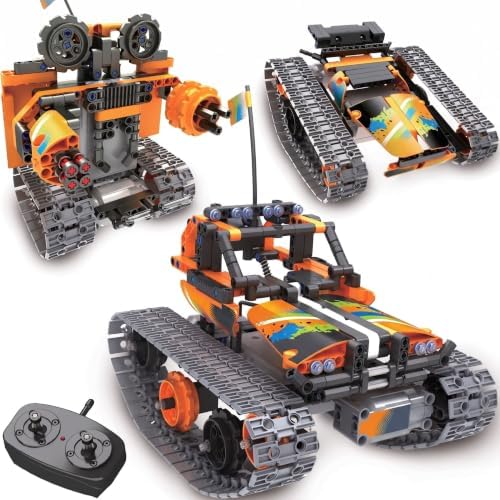 Kididdo Remote Control Car Building Toys for Boys Age 8-12 Fun STEM Robot Kit Cool Birthday Gifts for 8 to 14 Years Old Boys 3-in-1 Building Blocks RC Cars Kit to Build a Robot or Car by kididdo
