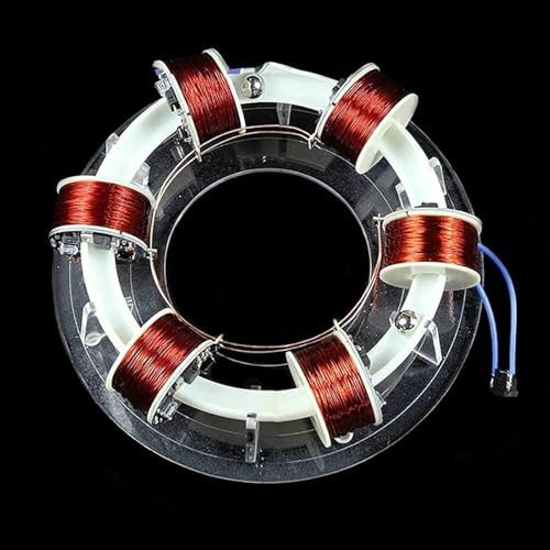 6 Coils Ring Electromagnetic Accelerator, Brushless Motor Cyclotron Model with 940nm Independent Circuit Board, 23cm Circular Track and Copper Coil, Quick Response for Lab - Image 4