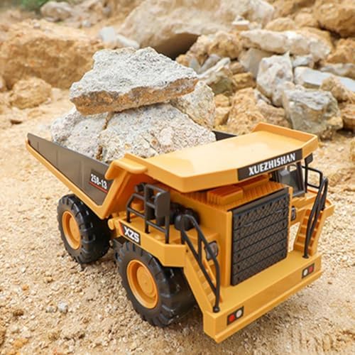 Excavator Set，rc Dump Truck Command The Site Conquer The Dir，2.4Ghz Remote Control Construction Vehicle Set Children's Toys，Alloy Material Simulate True Scale (Truck) - Image 2